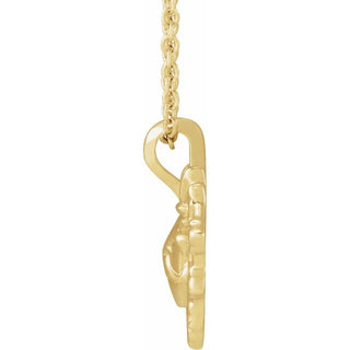 14K Yellow Sacred Heart 16-18" Necklace