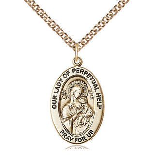14kt Gold Our Lady of Perpetual Help Medal | Engravable