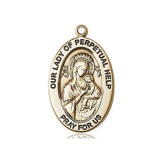 14kt Gold Our Lady of Perpetual Help Medal | Engravable
