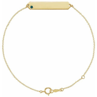 14K Yellow Lab-Grown Alexandrite  Geometric 7-8" Bracelet