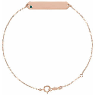 14K Rose Lab-Grown Alexandrite  Geometric 7-8" Bracelet