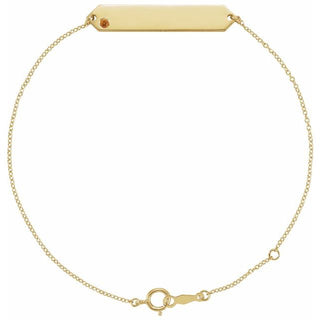 14K Yellow Natural Citrine Geometric 7-8" Bracelet