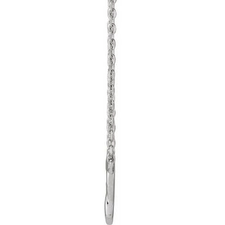 14K White Celtic-Inspired 16-18" Necklace 