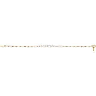 14K Yellow 6 CTW Lab-Grown Diamond Line 7" Bracelet