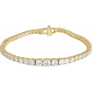 14K Yellow 6 CTW Lab-Grown Diamond Line 7" Bracelet