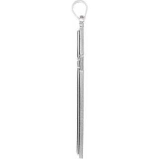 14K White Cross Pendant