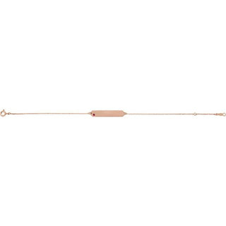 14K Rose Natural Ruby Geometric 7-8" Bracelet