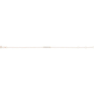 14K Rose 1/10 CTW Natural Diamond Bar 6 1/2-7 1/2" Bracelet