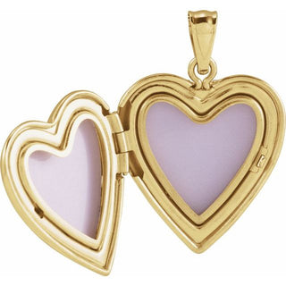 14K Yellow Heart Locket