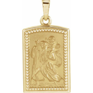 14K Yellow Saint Christopher Medal Pendant
