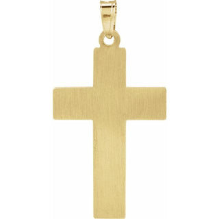 14K Yellow Cross Pendant