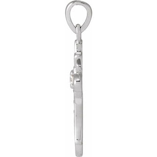 Platinum .08 CTW Natural Diamond Vintage-Inspired Cross Pendent