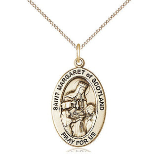 14kt Gold-Filled Saint margaret of scotland medal necklace 11407GF