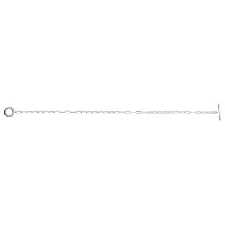 14K White 1/10 CTW Natural Diamond Toggle 7" Bracelet