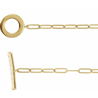 14K Yellow 1/10 CTW Natural Diamond Toggle 7" Bracelet