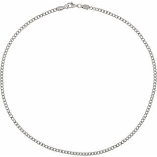 Stainless Steel 3.2 mm Diamond-Cut Curb 30" Chain
