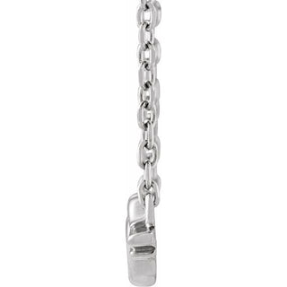 Platinum Heart with Angel Wings 18" Necklace
