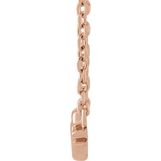 14K Rose Heart with Angel Wings 18" Necklace