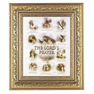 Lords Prayer In Antique Gold Frame 10.25X12.25" 8X10 Print