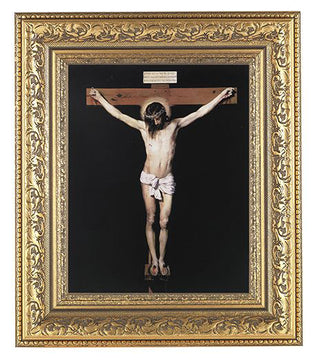 Crucifixion In Antique Gold Frame 10.25X12.25" 8X10 Print