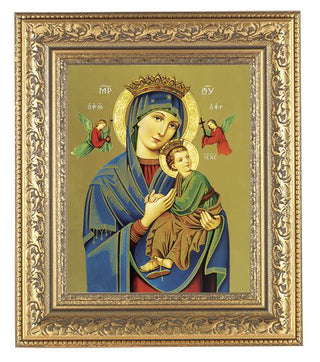 Our Lady Of Perpetual Help Antique Gold Frame 10.25X12.25" 8X10 Print