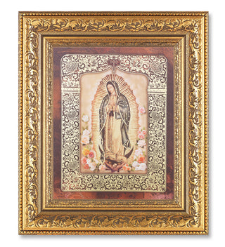Gld Our Lady Of Guadalupe RosesIn 10.23X12.24 Antique Gold Frame