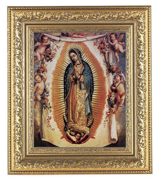 Our Lady Of Guadalupe In Antique Gold Frame 10.25X12.25" 8X10 Print