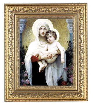 Bouguereau:Madonna And Child Antique Gold Fr 10.25X12.25" 8X10Prt