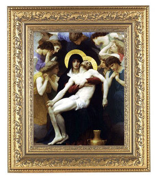 Bouguereau:Pieta Antique Gold Frame 10.25X12.25" 8X10 Print