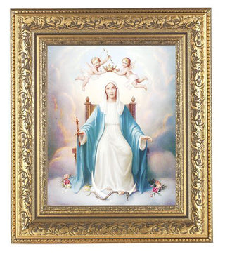 Queen Of Heaven In Atn Gold Frame 10.25X12.25" 8X10 Print
