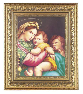 Raphael-Madonna and Child Antique Gold Frame 10.25X12.25" 8X10 Print