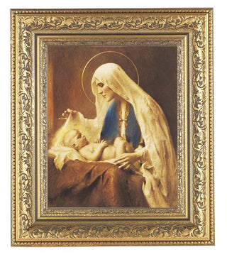 Chambers:Madonna and Child, Antique Gold Frame 10.25X12.25" 8X10Prt