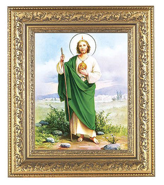 St. Jude In Antique Gold Frame 10.25X12.25" 8X10 Print