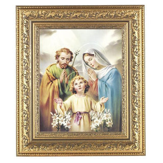 Holy Family In Antique Gold Frame 10.25X12.25" 8X10 Print
