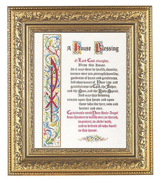 House Blessing In Antique Gold Frame 8X10 Print