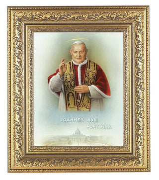 St. John XXIII In Antique Gold Frame 10.25X12.25" 8X10 Print