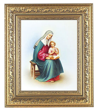 St. Anne In Antique Gold Frame 10.25X12.25" 8X10 Print