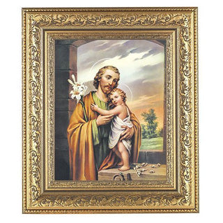 St. Joseph In Antique Gold Frame 10.25X12.25" 8X10 Print