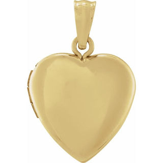 14K Yellow Heart Locket