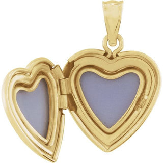 14K Yellow Heart Locket