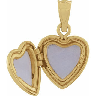 14K Yellow Heart Locket