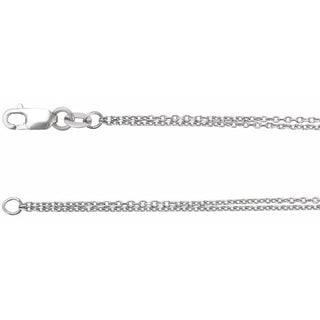 1 mm Diamond-Cut Double-Strand Cable Chain