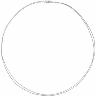 1 mm Diamond-Cut Double-Strand Cable Chain