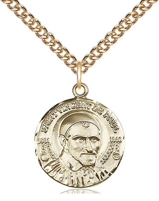 14kt Gold Filled Saint Vincent de Paul Medal Religious Jewelry