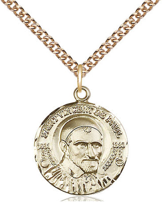 14kt Gold Saint Vincent de Paul Medal
