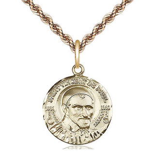 14kt Gold Saint Vincent de Paul Medal