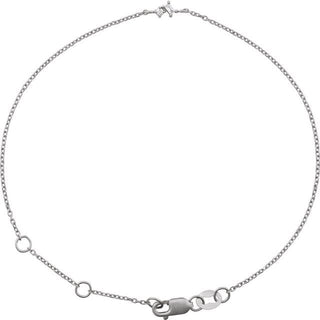 Sterling Silver .04 CTW Natural Diamond Link 7" Bracelet