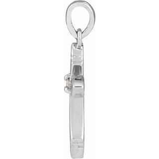 Platinum .015 CT Natural Diamond Cross Pendant