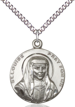 Sterling Silver Saint Louise Medal Catholic Jewelry