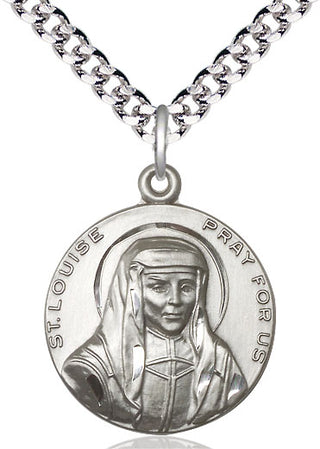 Sterling Silver Saint Louise Medal Catholic Jewelry